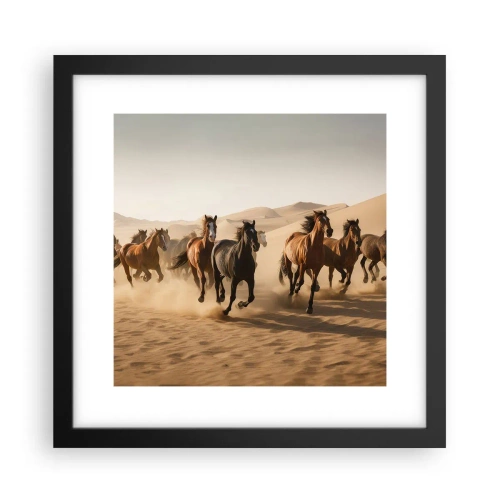 Poster in cornice nera - Liberi come il vento - 30x30 cm