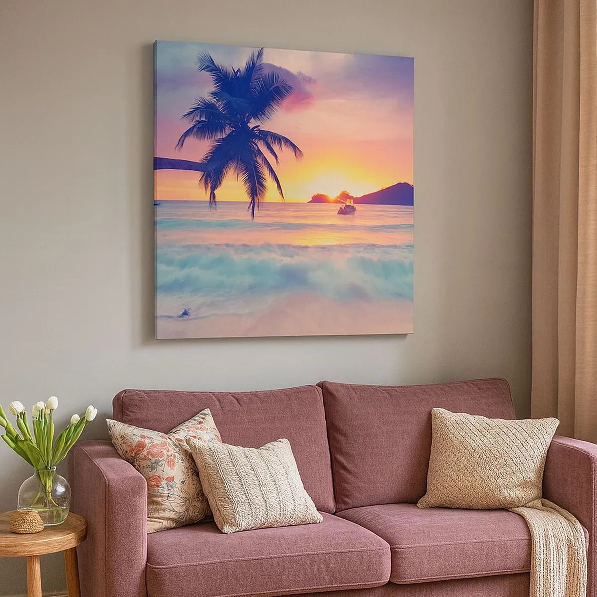 Quadro su tela - Stampe su Tela - Sera nell'insenatura - 30x30 cm