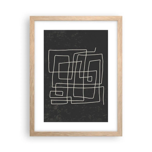 Poster in cornice rovere chiaro - Non è così semplice - 30x40 cm