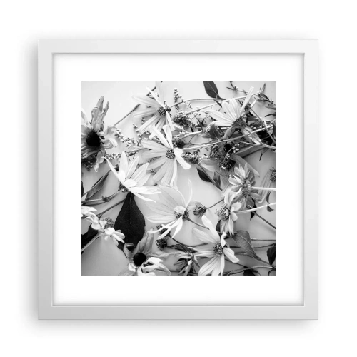 Poster in cornice bianca - Un non bouquet di fiori - 30x30 cm
