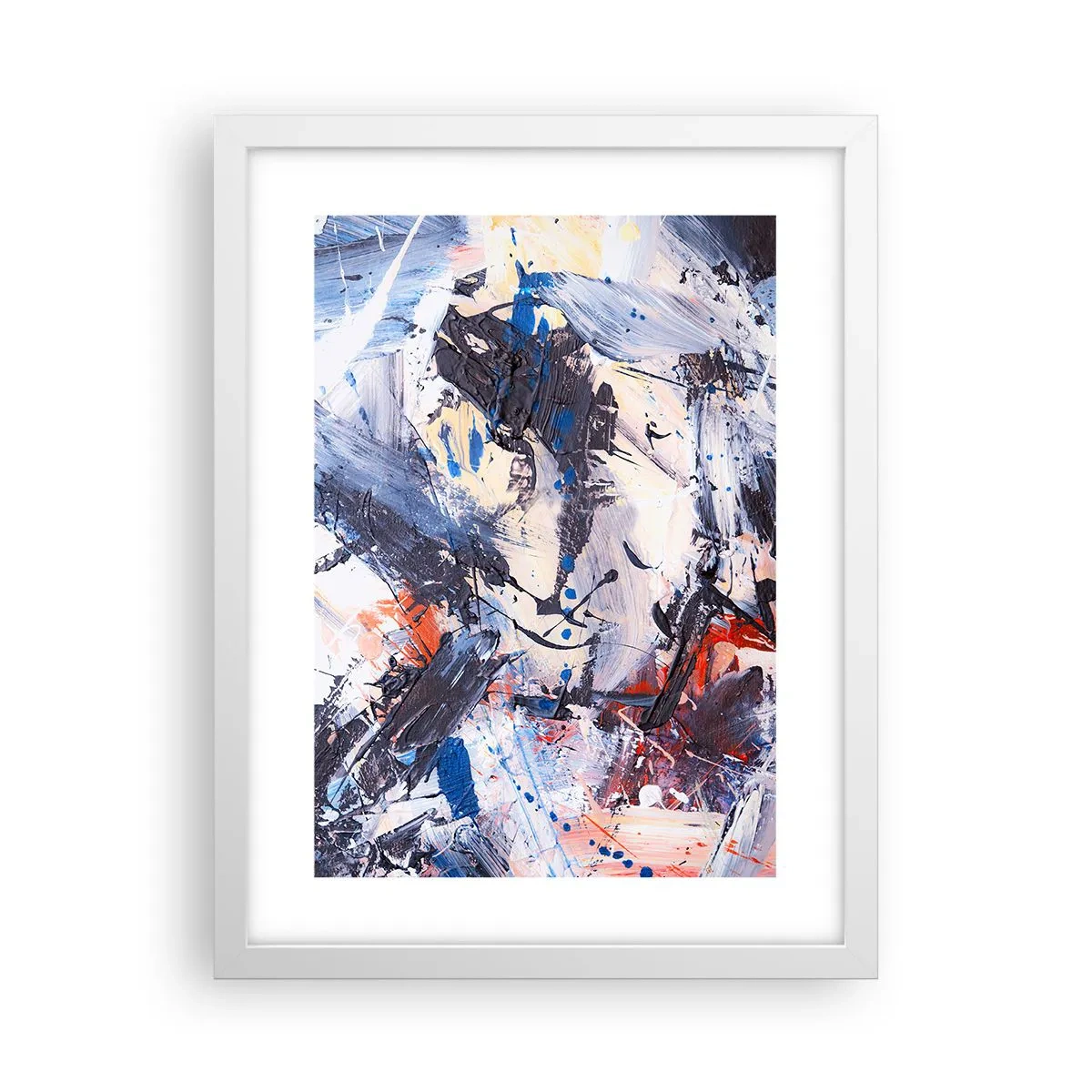 Poster in cornice bianca - La danza folle dell'astrazione - 30x40 cm