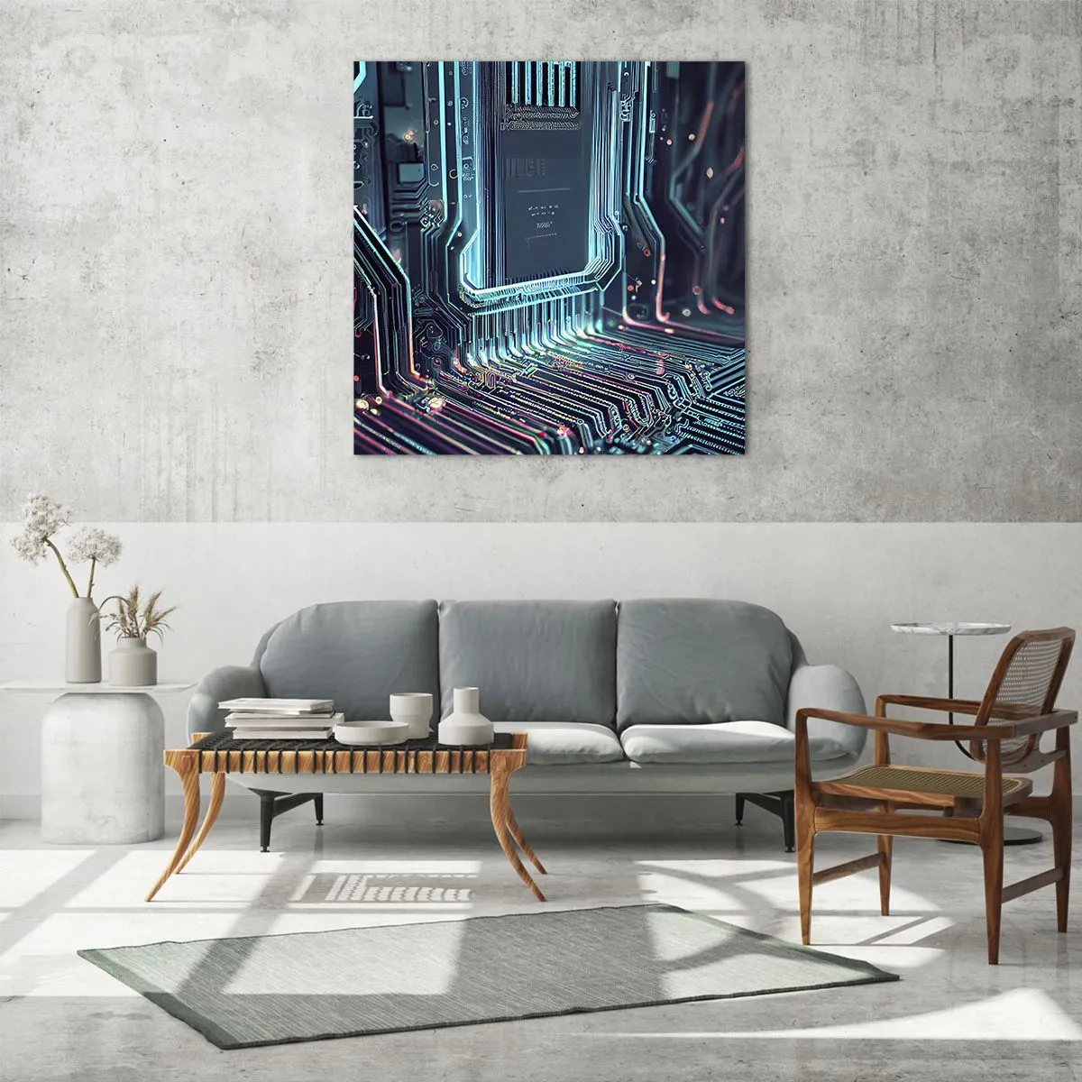 Quadro su vetro - Sto pensando qualcosa... - 60x60 cm