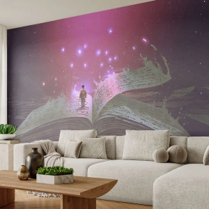 Fotomurali Premium Canvas - Invito ad un altro mondo: leggi! - Grafica, Astrazione, Pezzo - 200x140 cm