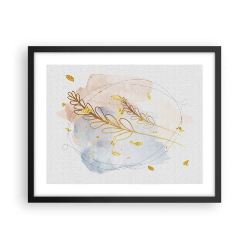 Poster in cornice nera - Soffio d'oro - 50x40 cm