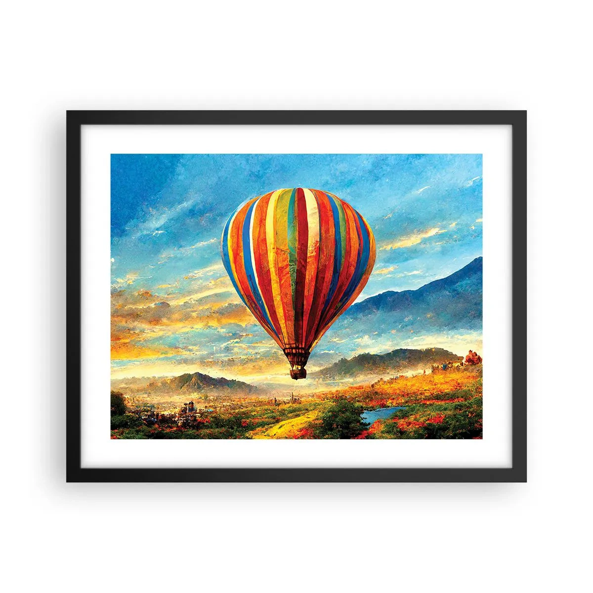 Poster in cornice nera - Nel silenzio si vede meglio - 50x40 cm