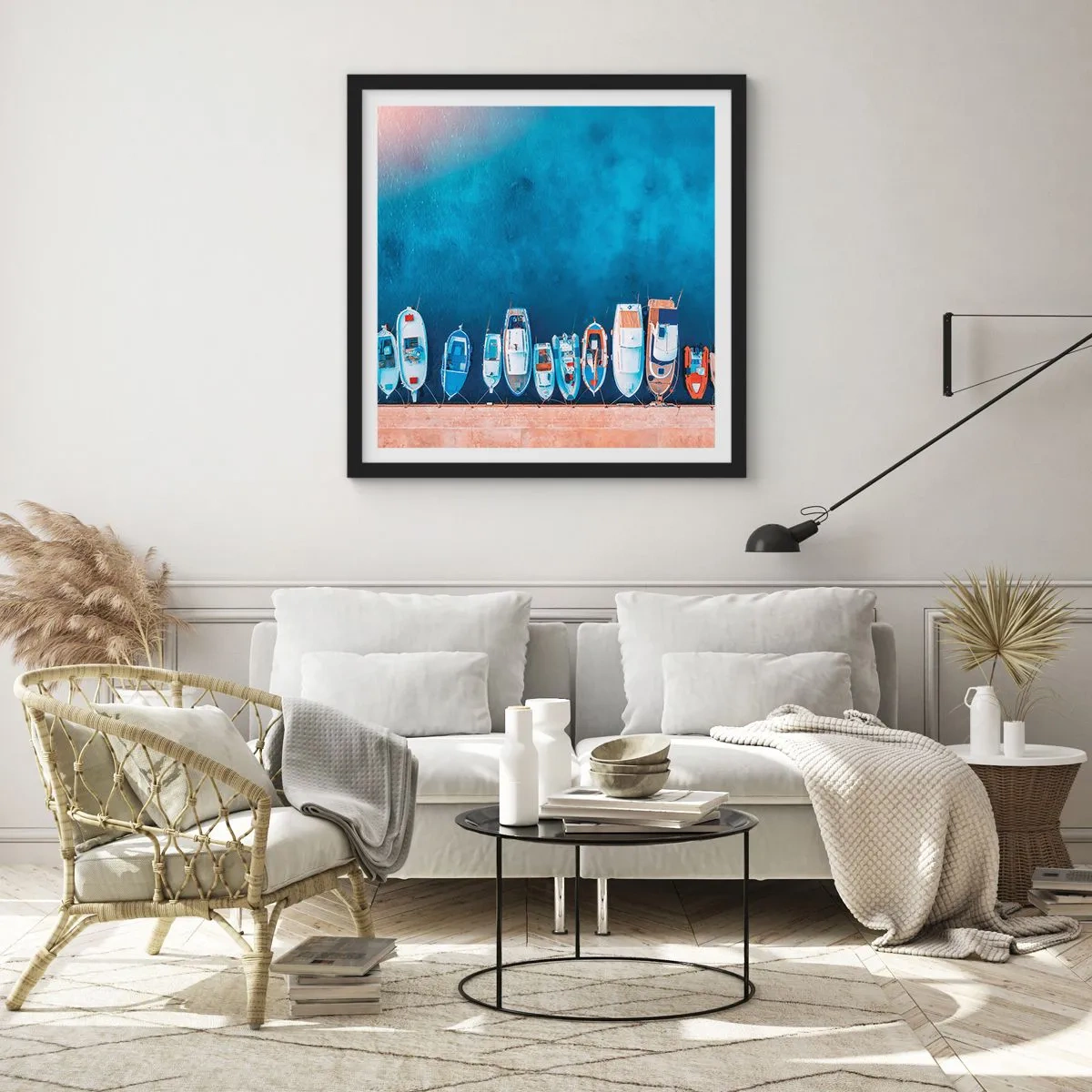 Poster in cornice nera - In una fila - 40x40 cm