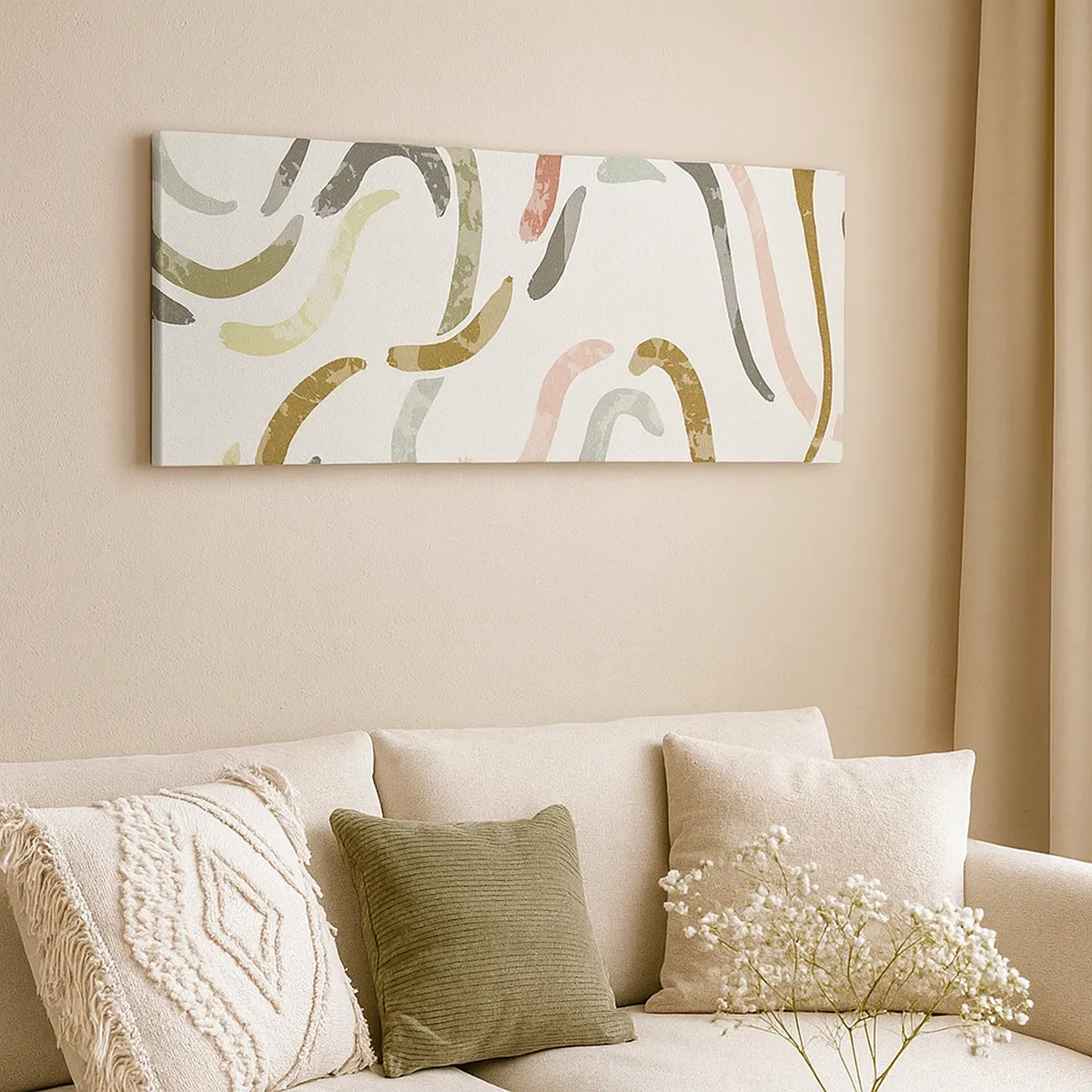 Quadro su tela - Stampe su Tela - La danza gioiosa dell'astrazione - 30x30 cm