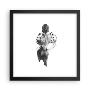 Poster in cornice nera - è passata accanto - 30x30 cm