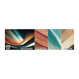 Campione di Fotomurale Premium Canvas - Intessuto di colore - Pezzo, Astrazione, Linee - 100x30 cm