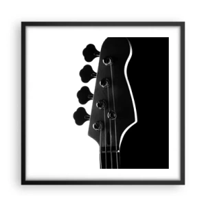 Poster in cornice nera - Silenzio rock - 50x50 cm