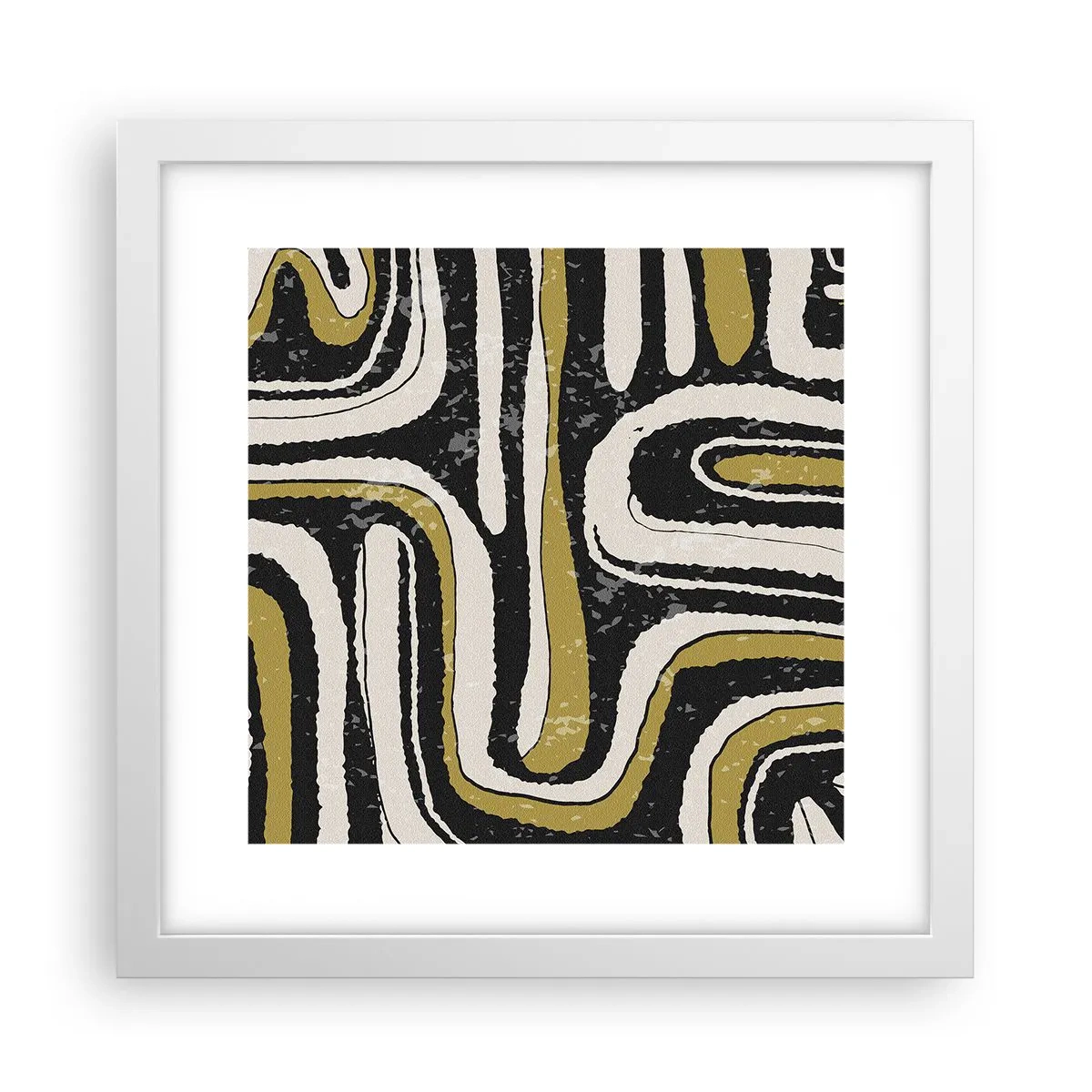 Poster in cornice bianca - Composizione: strade e vicoli - 30x30 cm