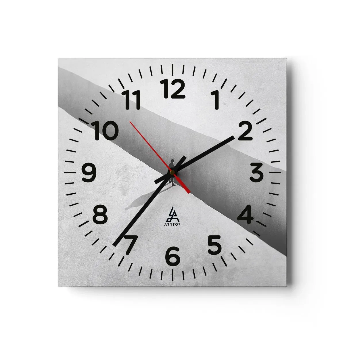 Orologio da parete - Orologio in Vetro - Un obiettivo chiaro - 40x40 cm