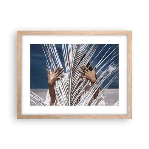 Poster in cornice rovere chiaro - La ragazza dello sciamano? - 40x30 cm