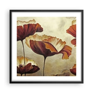 Poster in cornice nera - Nei prati e nei campi - 50x50 cm