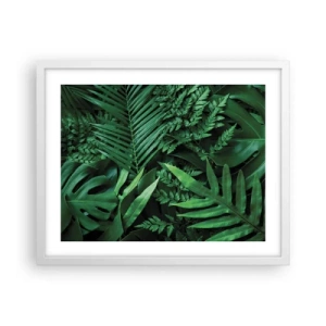 Poster in cornice bianca - Avvolti nel verde - 50x40 cm