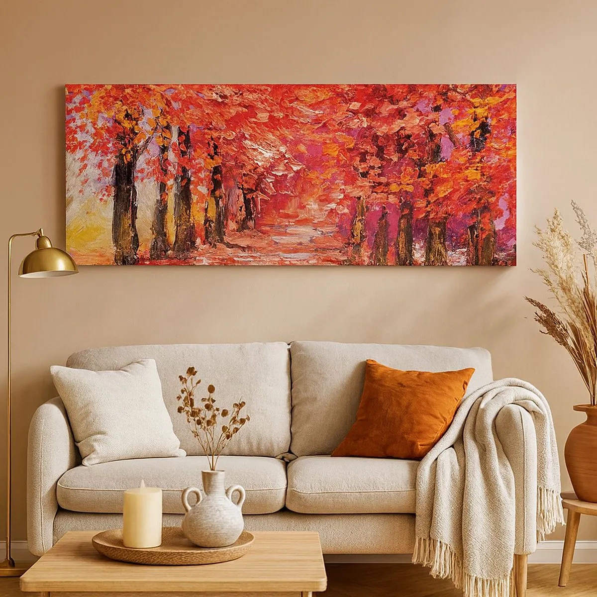 Quadro su tela - Stampe su Tela - Impressione d'autunno - 100x40 cm