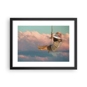 Poster in cornice nera - Divertimento tra le nuvole - 40x30 cm