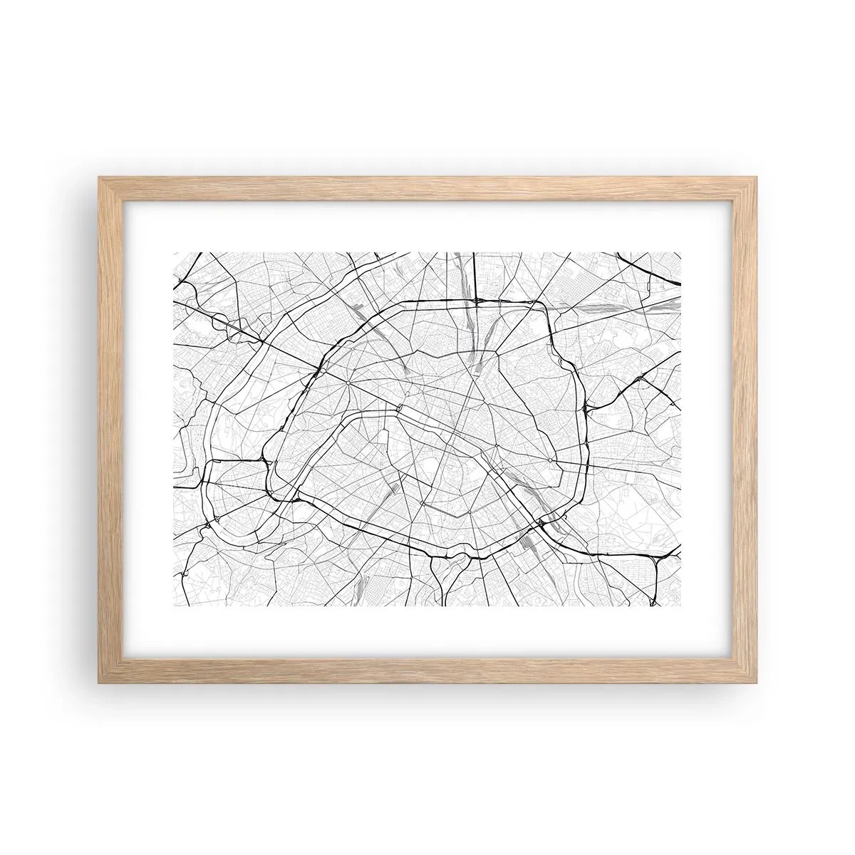 Poster in cornice rovere chiaro - Il fiore di Parigi - 40x30 cm