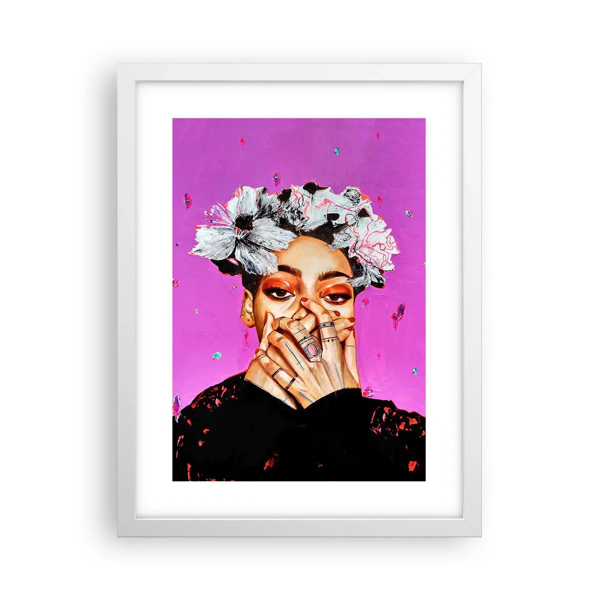 Poster in cornice bianca - Un po' folle - 30x40 cm