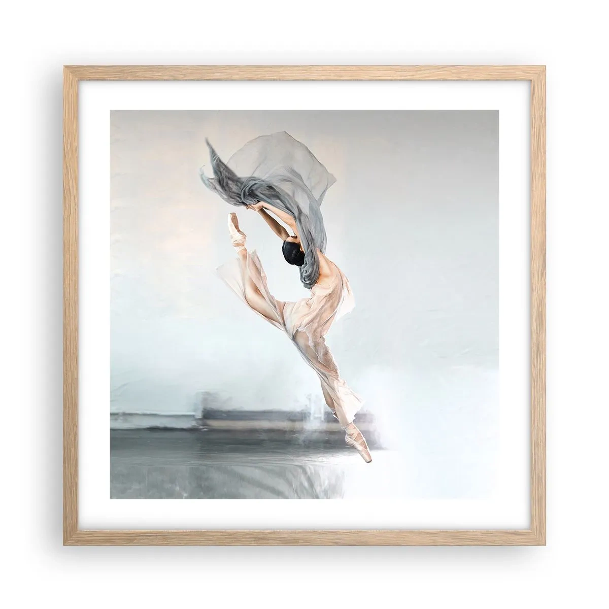 Poster in cornice rovere chiaro - Nell'estasi della danza - 50x50 cm