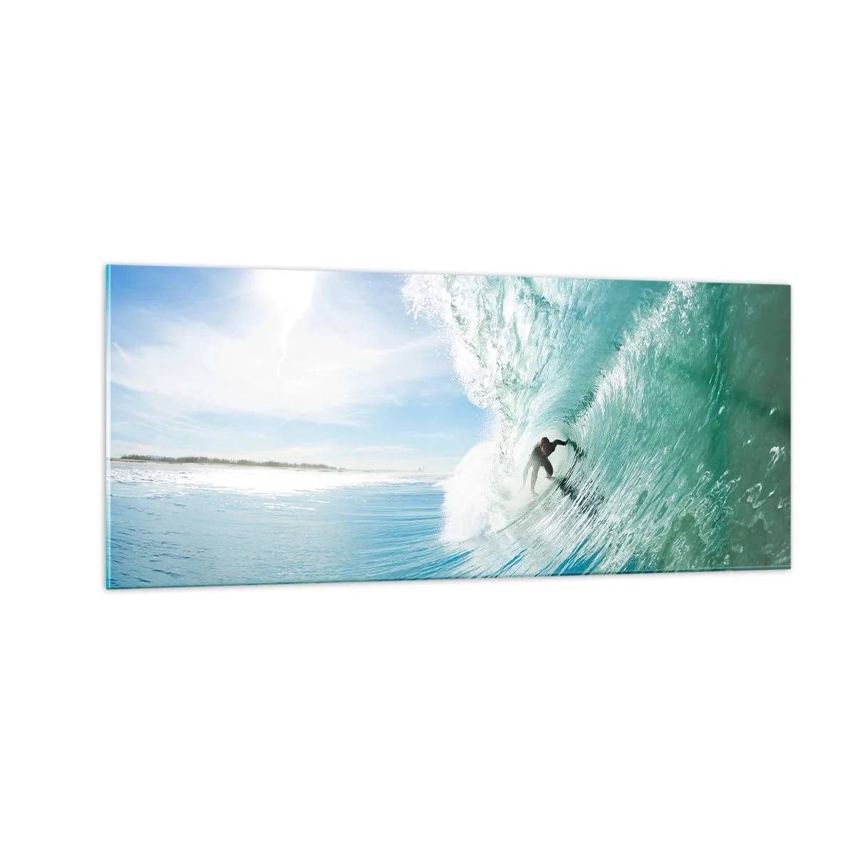 Quadro su vetro - Sempre sull'onda - 100x40 cm