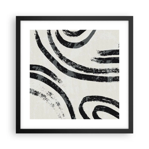 Poster in cornice nera - Interrotto a metà - 40x40 cm