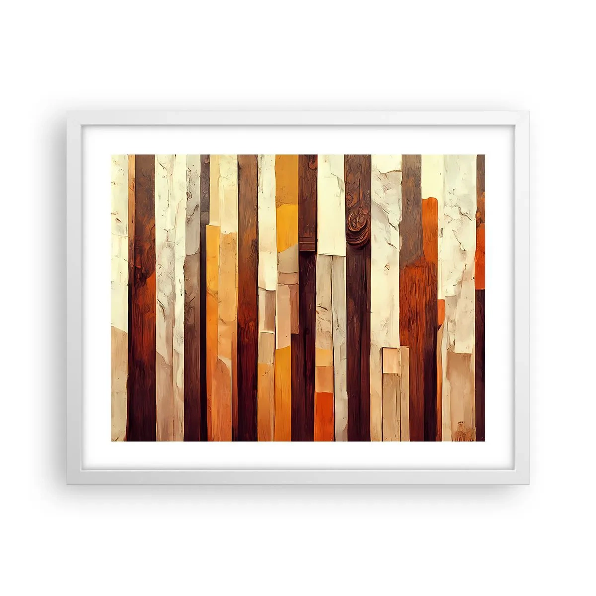 Poster in cornice bianca - L'inno dei legni boschivi - 50x40 cm