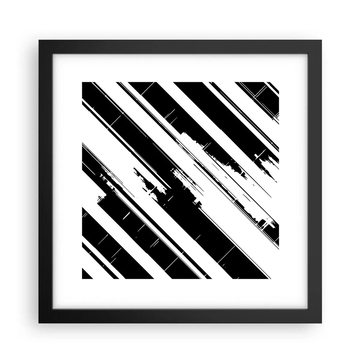 Poster in cornice nera - Composizione intensa e dinamica - 30x30 cm