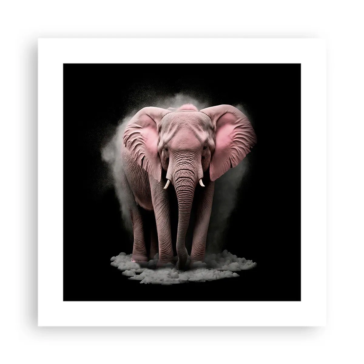 Poster - Non pensare all'elefante rosa! - 40x40 cm