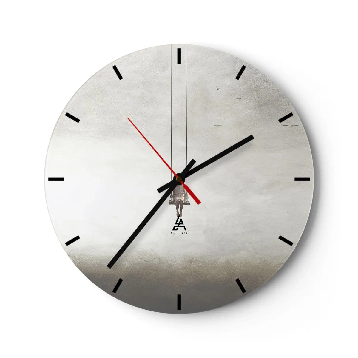 Orologio da parete - Orologio in Vetro - Il bambino che è in noi - 40x40 cm