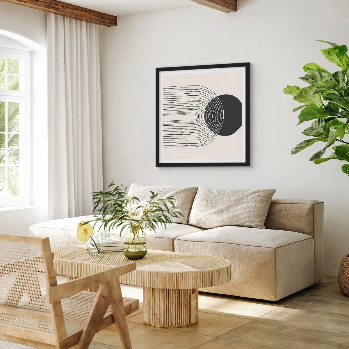 Poster in cornice nera - Tremore e fiducia - 40x40 cm