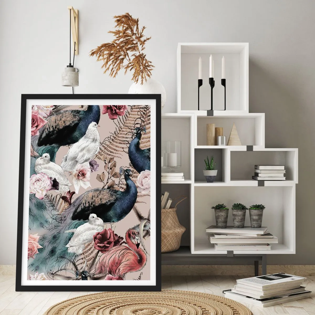 Poster in cornice nera - Nel giardino del palazzo - 70x100 cm