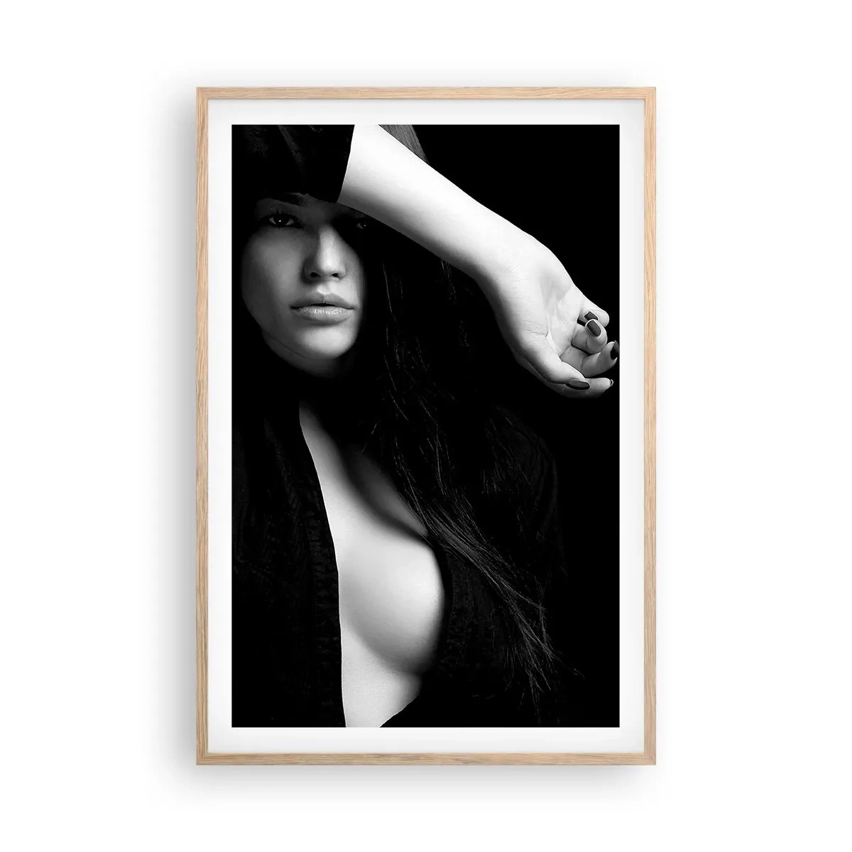 Poster in cornice rovere chiaro - Scuola di seduzione - 61x91 cm