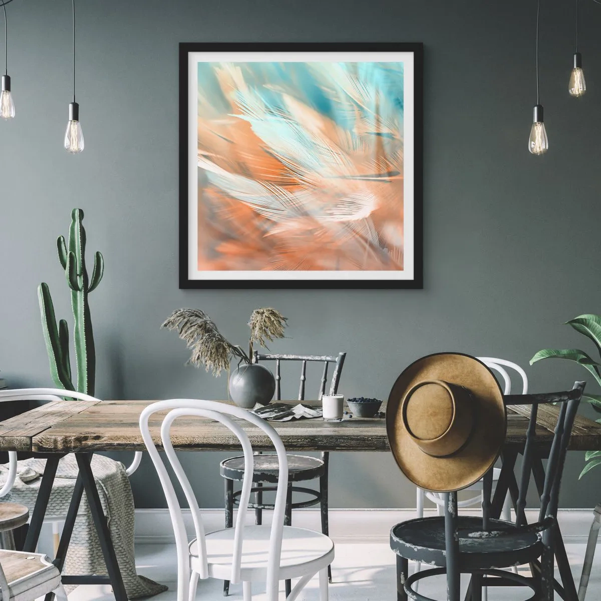 Poster in cornice nera - Nel paese della mitezza - 30x30 cm