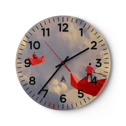 Orologio da parete - Orologio in Vetro - La spedizione dei sognatori - 30x30 cm