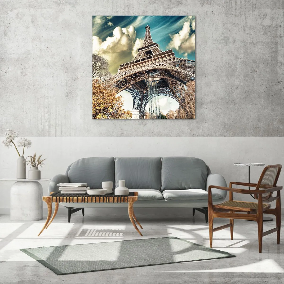 Quadro su vetro - L'autunno a Parigi... - 30x30 cm