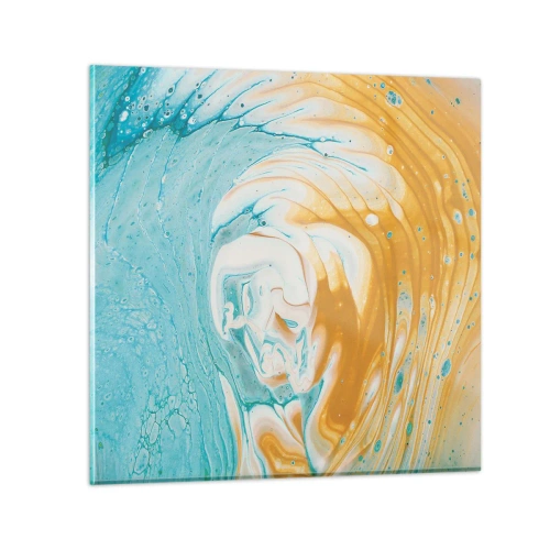 Quadro su vetro - Vortice pastello - 50x50 cm