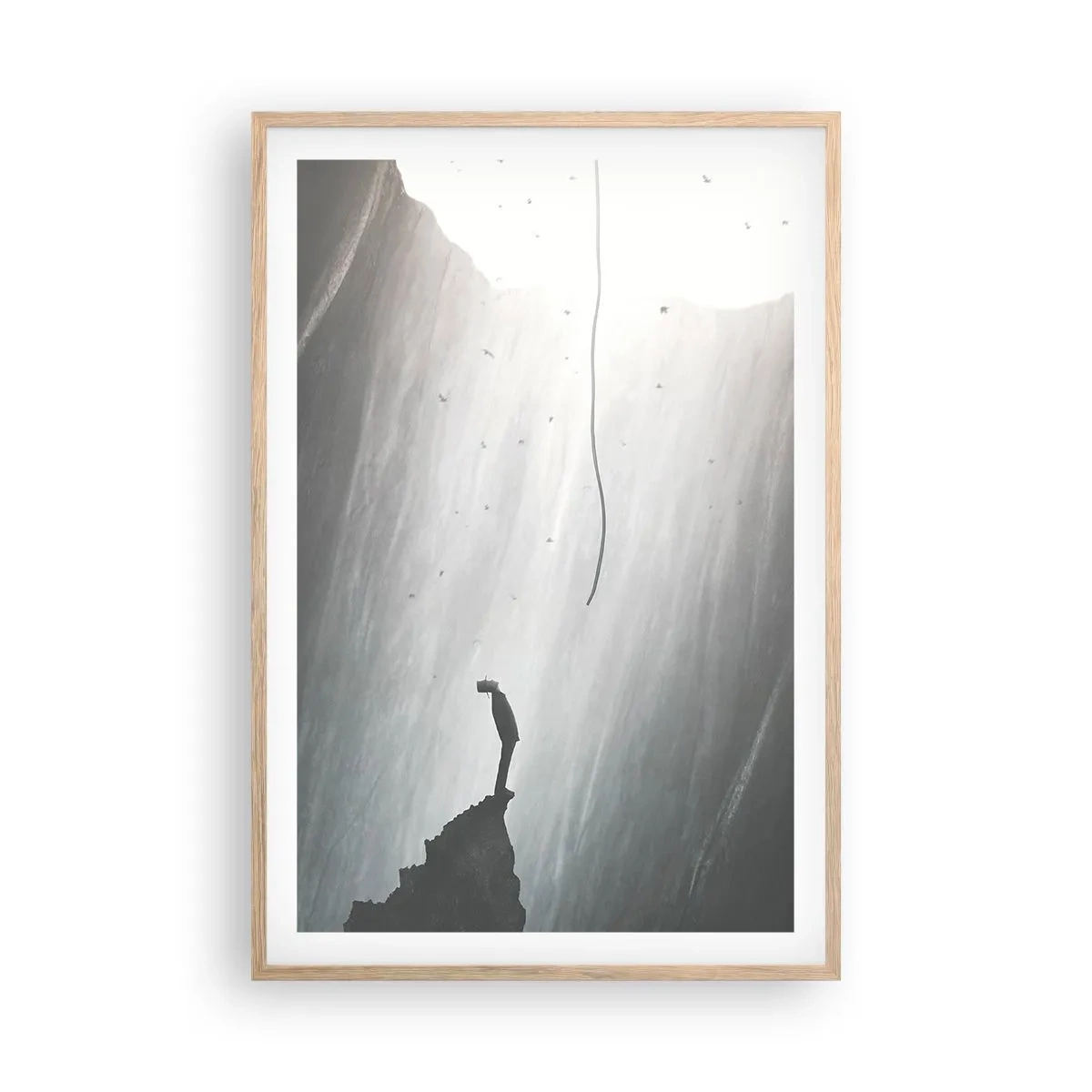 Poster in cornice rovere chiaro - C'è sempre una via d'uscita - 61x91 cm