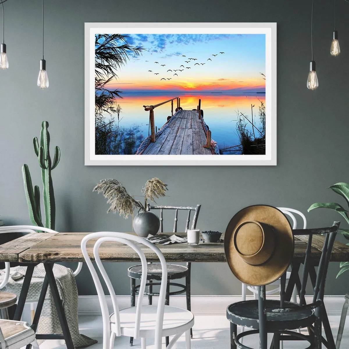 Poster in cornice bianca - Il tempo del ritorno - 100x70 cm