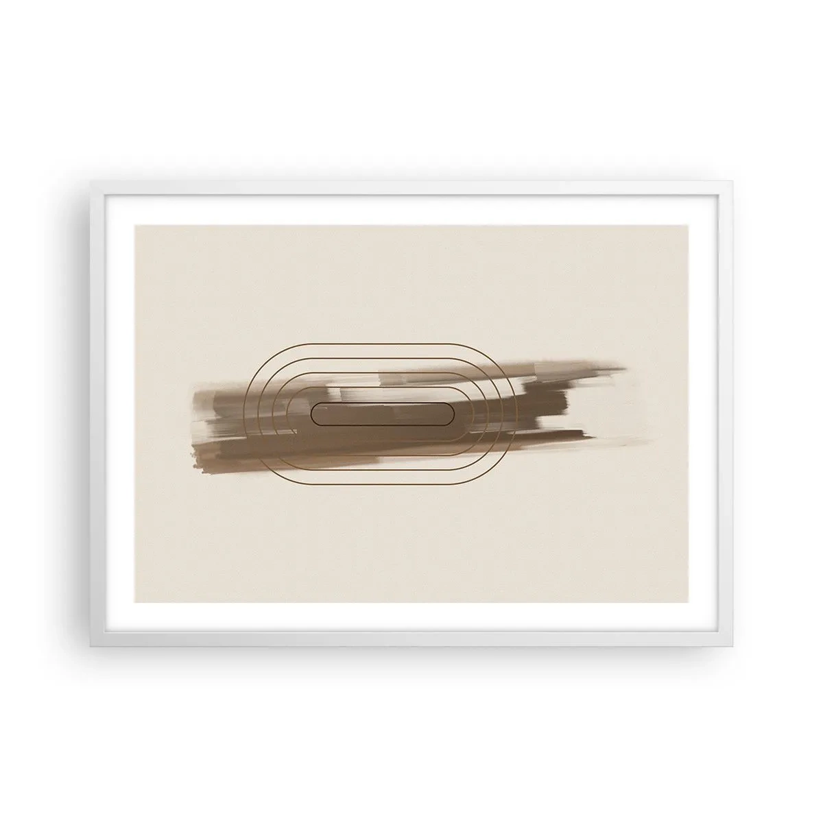 Poster in cornice bianca - Un soffio di grigio - 70x50 cm