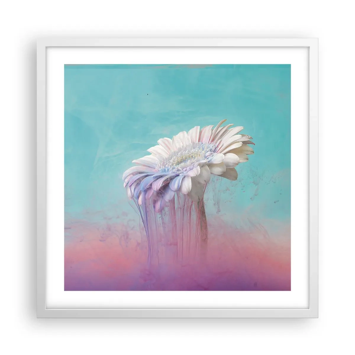 Poster in cornice bianca - L'aldilà dei fiori - 50x50 cm