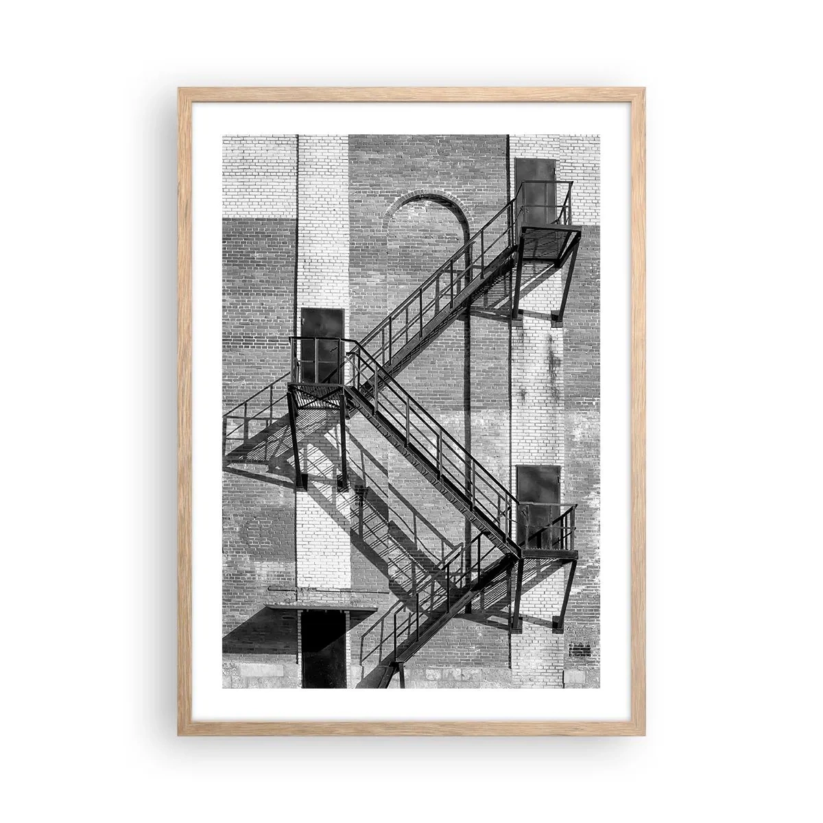 Poster in cornice rovere chiaro - Stile industriale - 50x70 cm