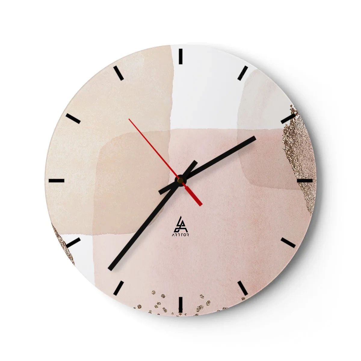 Orologio da parete - Orologio in Vetro - Incontro attraverso il colore - 40x40 cm