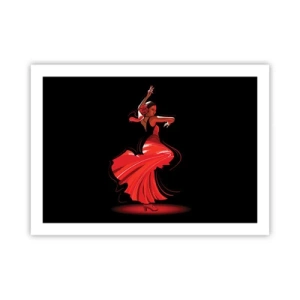 Poster - Lo spirito focoso del flamenco - 70x50 cm