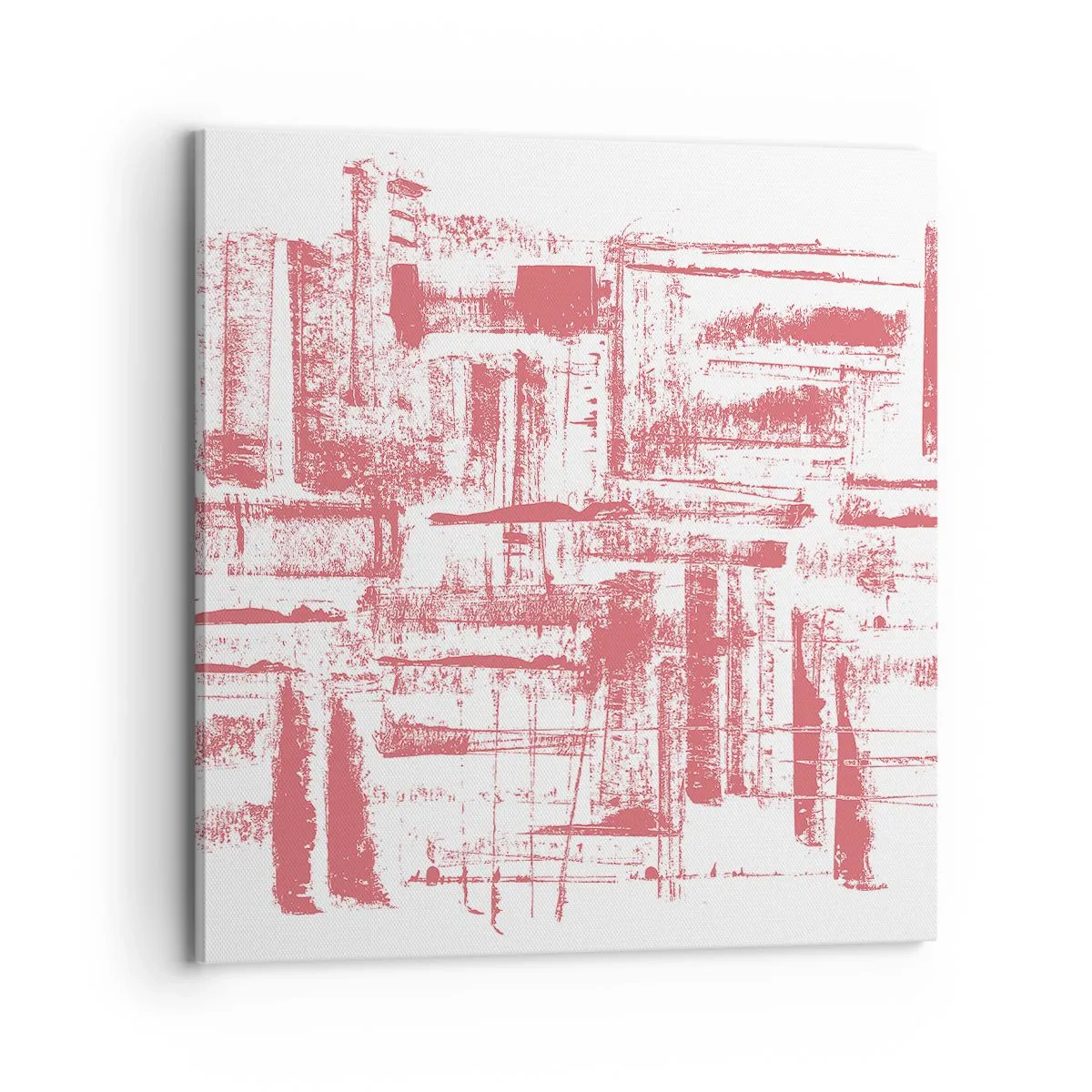 Quadro su tela - Stampe su Tela - Città rossa - 70x70 cm