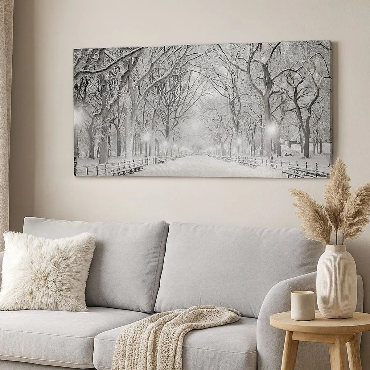 Quadro su tela - Stampe su Tela - Quattro stagioni: l'inverno - 100x40 cm