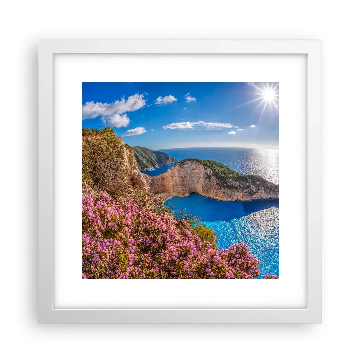 Poster in cornice bianca - Le mie grosse vacanze greche - 30x30 cm