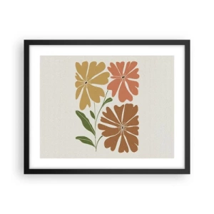 Poster in cornice nera - Natura e geometria - 50x40 cm