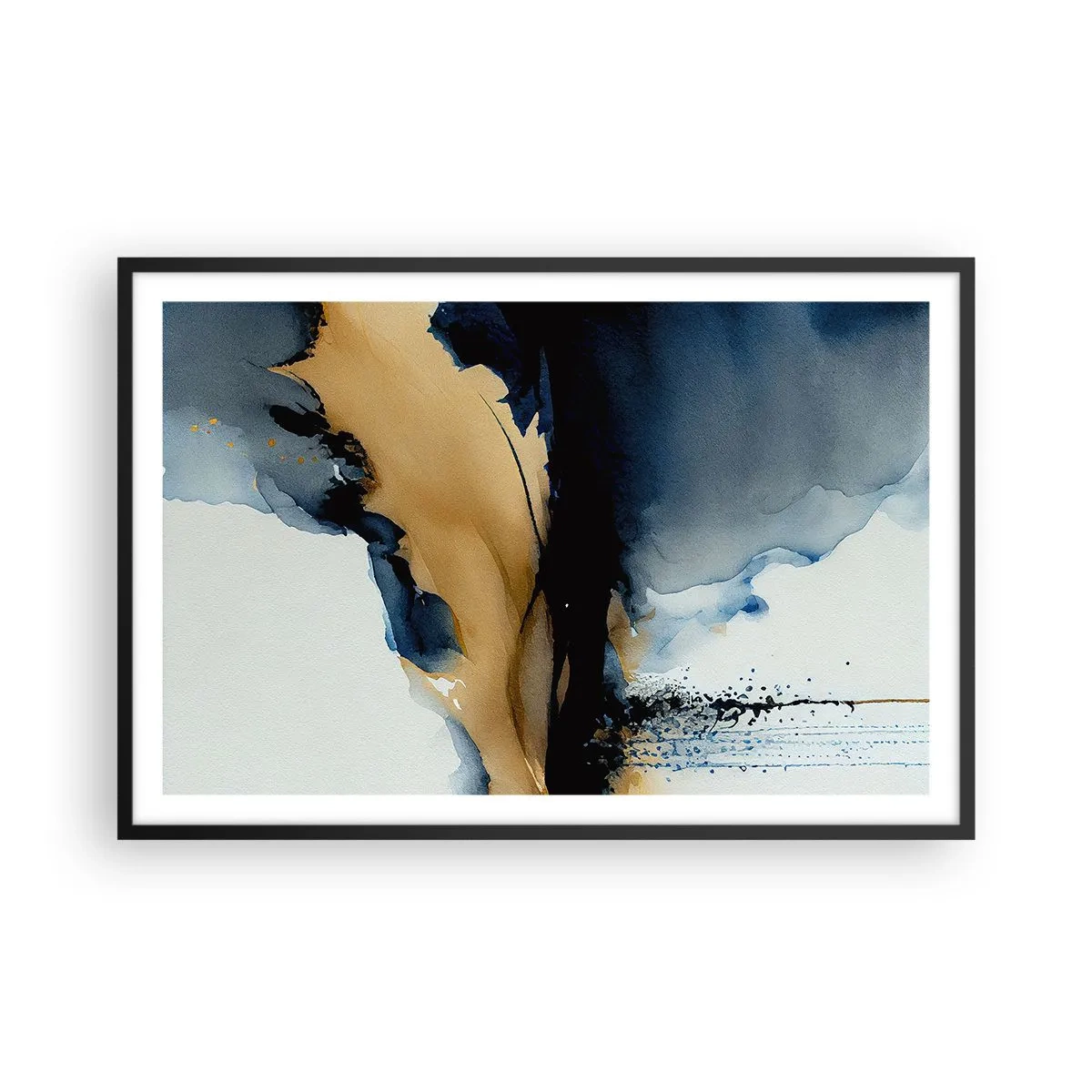 Poster in cornice nera - Dietro la cortina - 91x61 cm