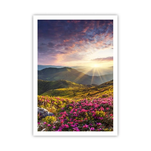 Poster - La freschezza di un mattino sui monti - 70x100 cm